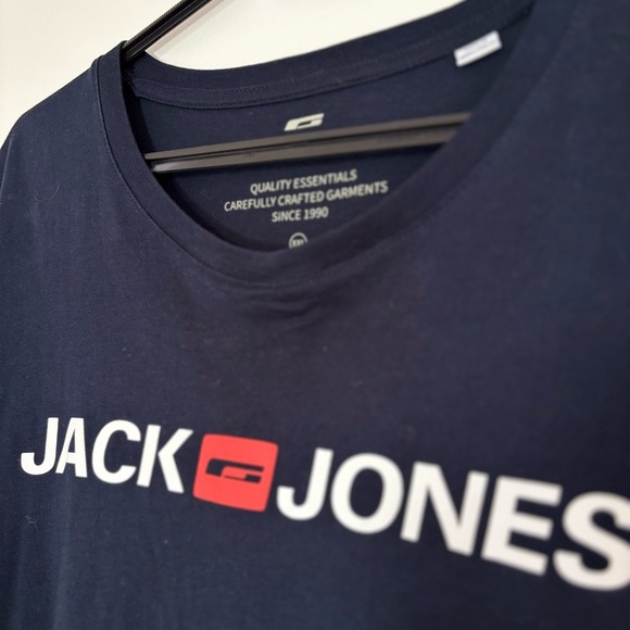 🎉4/30$🎉 Jack & Jones Navy Logo Tee - Men XXL 💙 - Picture 2 of 4